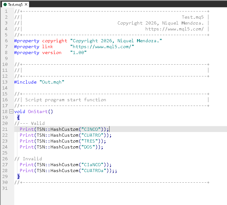 Using the generated function