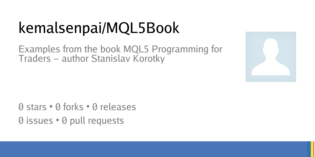 MQL5Book / README.md at main - kemalsenpai - MQL5 Algo Forge