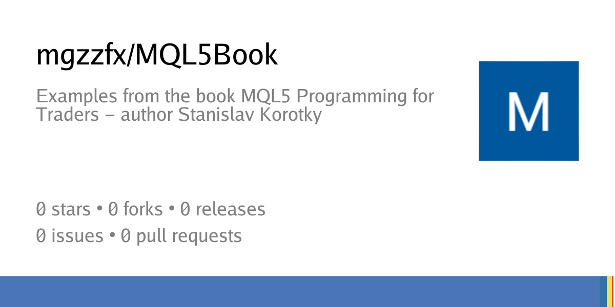 MQL5Book / README.md at main - Matias Gonzalez - MQL5 Algo Forge