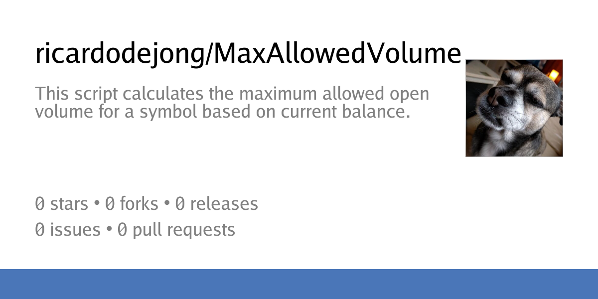 MaxAllowedVolumeToBalance / README.md at main - Ricardo de Jong - MQL5 ...